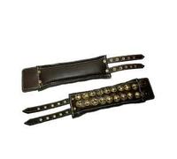 Uapan MetalCraft Brown Leather Pad Ghungroo (2Line)