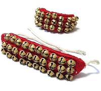 UAPAN MetalCraft Ghungroo Red Pad 3 Line, Ghungru 3 Line Red Pad, Red Pad Ghungroo 3 Line