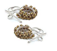 UAPAN MetalCraft Ghungroo White Cotton String (25+25(1.4 cm))