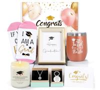 UAREHIBY 2025 Graduation Gifts for Her - 12 oz Wine Tumbler for High School, Master Degree, PhD - Gift for Friend, Sister, Daughter, Girls - Rose Golden