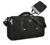 Uarition Foldable Gym Bag for Men, 40L Duffle Bag for Sports, Carry On Duffel Bags for Traveling Black, Black, Duffel Bag