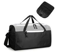 Uarition Foldable Gym Bag for Men, Carry On Duffel Bags for Traveling Gray Black, Black, Duffel Bag