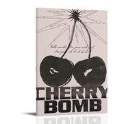 UARJIRUHR Cherry Bomb Poster Room Decor Canvas Artistic Poster Wall Art Bedroom Decor Poster for Room Aesthetic 12x18inch(30x45cm) Frame-style