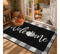 U'Artlines Layered Welcome Fall Pumpkin Indoor Front Door Mat 31"x47"