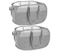 UASJKH Laundry Hamper, Easy to Collapsible Laundry Basket, portable with Strong Handles clothes Hamper，Honeycomb Mesh-Breathable for Laundry, Bathroom, Kids Room, Dorm or Travel