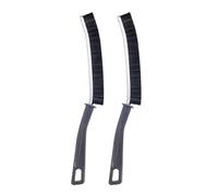 Uaste 2Pcs Crevice Cleaning Brush - Tiny Window Door Track Groove Gap Scrub Brush, Black, 2x23CM (CX-104)
