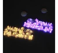 Uaste Halloween Neon Window Lights - Happy Halloween Decorations with Suction Cup - Battery Operated Hanging Lights for Home Party Outdoor Decor - Create a Haunting Atmosphere(2PCS)