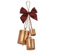 Uaste Hanging Christmas Bells - Metal Harmony Giant Cow Bell, Handicrafts Shabby Chic Country Rustic Metal for Home Garden Decor Crafts (D)