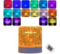 Uaste Ocean Wave Projector Lights, Water Ripple Lamp with RGB Remote Control, 3D Romantic LED Light Projector Projection Lamps Crystal Table Lamp for Bedroom Decor, Christmas Gifts (16 Colors + RC)