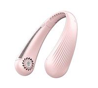 Uaste Portable Neck Fan with 3 Speeds - Rechargeable Hanging for Men Women Kids 2200 mAh Battery Operated Wearable Personal Home Office Travel Outdoor Keep Cool Everywhere (Pink) (MAC-502)