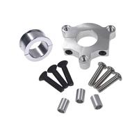 UAUS 1" / 1.5" CNC Adapter With Compatible Pad Silver Fits 49cc 50cc 66cc 80cc 2 Stroke Motorized Bicycle