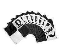 UAV Ground Control Points (GCPs)/Aerial Targets for Aerial Mapping & Surveying (10 Pack) with Center Passthrough Numbered 0-9 (Black & White)