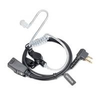 UAYESOK 2 Pin Covert Radio Earpiece for Motorola XT420 DP1400 1 Pc | Air acoustic tube; Walkie Talkie Headset with PTT mic, use for Motorola CP040 XT460 Hytera two-way radios; for security