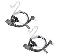 UAYESOK 2 Pin Covert Radio Earpiece for Motorola XT420 DP1400 2 Pcs | Air acoustic tube; Walkie Talkie Headset with PTT mic, use for Motorola CP040 XT460 Hytera two-way radios; for security
