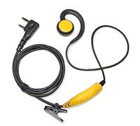 UAYESOK 2 Pin Radio Earpiece, G Shape Earhook Walkie Talkie Headset with PTT Mic for Kenwood Protalk TK-3401 TK-3501 TK-3701 Baofeng UV-5R BF-888S Retevis RT24 Esynic Security 2 Way Radio (Yellow)