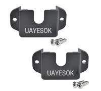 UAYESOK 3-In-1 Car Walkie Talkie Holder, Handheld Radio& Speaker Microphone& Mobile Radio Mic Mount, CB Radio Mic Bracket with 3M Adhesive Back for Baofeng Kenwood Motorola Quansheng (Black 2 pcs)