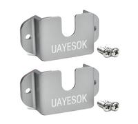 UAYESOK 3-In-1 Car Walkie Talkie Holder, Handheld Radio& Speaker Microphone& Mobile Radio Mic Mount, CB Radio Mic Bracket with 3M Adhesive Back for Baofeng Kenwood Motorola Quansheng (Grey 2 pcs)