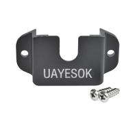 UAYESOK 3-In-1 Car Walkie Talkie Holder, Handheld Radio& Speaker Microphone& Mobile Radio Mic Mount, CB Radio Mic Bracket with 3M Adhesive Back for Baofeng Kenwood Motorola Quansheng (Black 1 pcs)