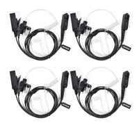 UAYESOK Air Covert Acoustic Tube Walkie Talkie Earpiece, Security Police Secret Service Radio Headset with PTT Mic for Motorola DP2400 DP3441e DP3661 XPR3300e XPR3500 Multi Pin Two Way Radio (4 pcs)