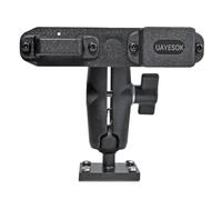UAYESOK Car Handheld Radio & Speaker Mic Mount, Walkie Talkie and Microphone Car Holder Bracket with Screws & 3M Adhesive Back for Motorola Baofeng Kenwood Hytera Icom Midland Quansheng Ham Radio