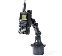 UAYESOK Car Radio Holder, Walkie Talkie & Radio Microphone Cup Holder Mount Adjustable for Motorola Kenwood Baofeng Midland Icom Yaesu Hnadheld Two Way Radio