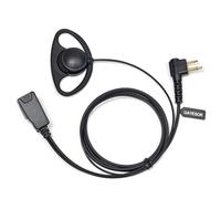 UAYESOK D-Shape Radio Earpiece 2-Pin for Motorola CP040 DP1400 1 Pack | walkie talkie headset with microphone, over ear, compatible with Motorola XT420 Hytera two-way radios, for security guard