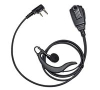 UAYESOK G Ring Security Radio Earpiece 2 Pin Walkie Talkie Headset for Kenwood TK3301 TK3501 Baofeng UV5R 888S GT3TP UV82 RETEVIS RT24 RT27 RT28 with PTT Mic Two Way Radio Accessories