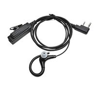 UAYESOK G-Shape Radio Earpiece 2 Pin Security Bodyguard Headset with PTT Mic Microphone for Kenwood TK-250 TK-320 TK-3501 Baofeng UV-5R 888S PUXING Retevis eSynic Walkie Talkie