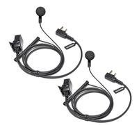 UAYESOK In Ear Walkie Talkie Earpiece Surveillance Radio Headset with Mic Compatible with 2 Pin Kenwood TK-3401 TK-3501 Protalk Baofeng UV-5R 888S H777 Retevis Esynic Wouxun Two Way Radio (2 Pcs)