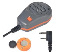 UAYESOK Mag Speaker Mic for Two Way Radio, HT Microphone for Baofeng uv-5r BF-F8HP AR-5RM UV-21R UV-32 AR-152, Kenwood NX1300 NX1200 NX-3220 NX-3320 NX-320 TK-2312 TK3402 (Grey)