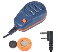 UAYESOK QX-18 HT Magnetic Mic 2 pin K Type for Kenwood Baofeng Retevis QuanSheng Pxton PUXING TYT WouXun Linton WEIERWEI Sanzuco Radioddity Arcshell BTECH Rapid TIDRADIO Samcom Ham Radios (Blue)