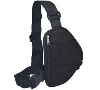 UAYESOK Radio Chest Harness, Tactical Molle Pouch & Shoulder Holder Pocket, Adjustable Nylon Strap for Motorola Baofeng Icom Midland President PMR446 Walkie Talkie Vest Bag Case