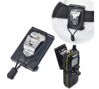 UAYESOK Radio Holder Belt Clip Universal Walkie Talkie Holster for Duty Belt Tactical Handheld Radio Pouch Case for Kenwood Motorola Baofeng Quansheng Icom Radio Accessories (CB Mic & Belt)