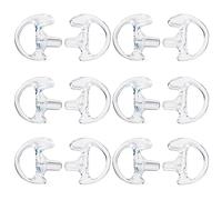 UAYESOK Replacement Earmold Soft Silicone Ear Buds Eartips for Motorola Kenwood Two Way Radio Air Acoustic Coil Tube Walkie Talkie Covert Earpiece Headset (Large*6, Transparent)