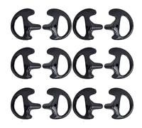 UAYESOK Replacement Earmold Soft Silicone Ear Buds Eartips for Motorola Kenwood Two Way Radio Air Acoustic Coil Tube Walkie Talkie Covert Earpiece Headset (Large*6, Black)