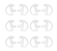 UAYESOK Replacement Earmold Soft Silicone Ear Buds Eartips for Motorola Kenwood Two Way Radio Air Acoustic Coil Tube Walkie Talkie Covert Earpiece Headset (Large*6, White)