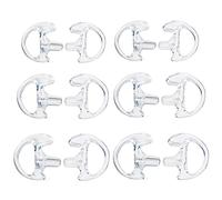 UAYESOK Replacement Earmold Soft Silicone Ear Buds Eartips for Motorola Kenwood Two Way Radio Air Acoustic Coil Tube Walkie Talkie Covert Earpiece Headset (SML*2, Transparent)