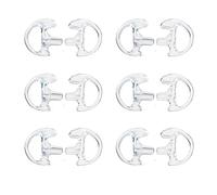 UAYESOK Replacement Earmold Soft Silicone Ear Buds Eartips for Motorola Kenwood Two Way Radio Air Acoustic Coil Tube Walkie Talkie Covert Earpiece Headset (Small*6, Transparent)