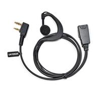 UAYESOK Security Earpiece 2 Pin G Ring Walkie Talkie Headset with PTT Mic for Baofeng UV-5R 888S H777 UV-82 Kenwood Protalk Retevis RT24 RT27 RT3 2 Way Radio Earhook Guard Earphone
