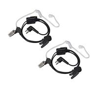 UAYESOK Security Radio Earpiece 2 Pin Covert Bodyguard Walkie Talkie Headset Clip-On Mic PTT Compatible with Motorola DP1400 CP040 XT420 Hytera PD505 Midland G15 G18 with Air Acoustic Tube (2 PCS)