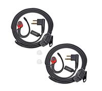 UAYESOK Security Radio Earpiece 2 Pin G Shape Walkie Talkie Headset with Noise-Cancel PTT Mic and Earbuds for 2 Way Radio Motorola CP040 DP1400 GP300 CP200 XT420 XT460 Hytera PD405 PD505 TC620（2 Pcs