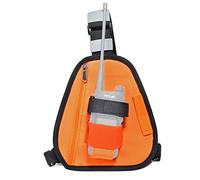 UAYESOK Two Way Radio Chest Pouch Holder Radio Chest Pack Shoulder Harness Holster Universal Vest Bag Case with Nylon Strap Belt for BAOFENG Motorola Midland Icom Cobra Walkie Talkie (Orange, Large)