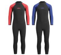 Urban Beach 2mm Neoprene Wetsuit, Kids Full Length Summer Wetsuit for Boys and Girls Red