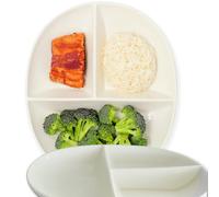 Uba Portion Control Plate for Healthy Eating & Bariatric Diet | Divided Porcelain Dinner Plate (2)