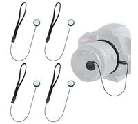 UBANU 5 Pcs Camera Lens Cap Keeper, Elastic Lens Cover Leash, Lens Cap Holder for Ca-Non、Ni-kon、So-ny、Fu-jifilm、O-lympus、Pa-nasonic & Others SLR DSRL Mirrorless Lenses