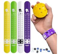 UBARONY Pickleball ScoreKeeper Wristband, 4 Portable Pickleball Scoreboard Counter Scorekeeping Tracker for Sports Games Indoor & Outdoor Yard, Cornhole, Ping Pong