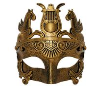 Ubauta Gold Ancient Greek Spartan Warrior Roman Gladiator Mask, For Masquerade Costume Party/Mardi Gras/Phantom Of The Opera/Ball