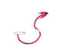 Ubaywey Moxxie Cosplay Costume Helluva Cosplay Costume Devil Moxxie Tail Halloween Cosplay Props Carnival Party Accessories, red, M