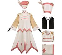 Ubaywey Unisex ABEL Cosplay Costume, Robe Hat, Gloves Outfit, Anime Hazbin Suit, Halloween Uniform for Men and Women (Beige, L)
