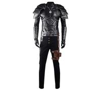 Ubaywey White Wolf Cosplay Costume Outfit Halloween Warrior Full Set Halloween Carnival Cosplay Outfit Men's L